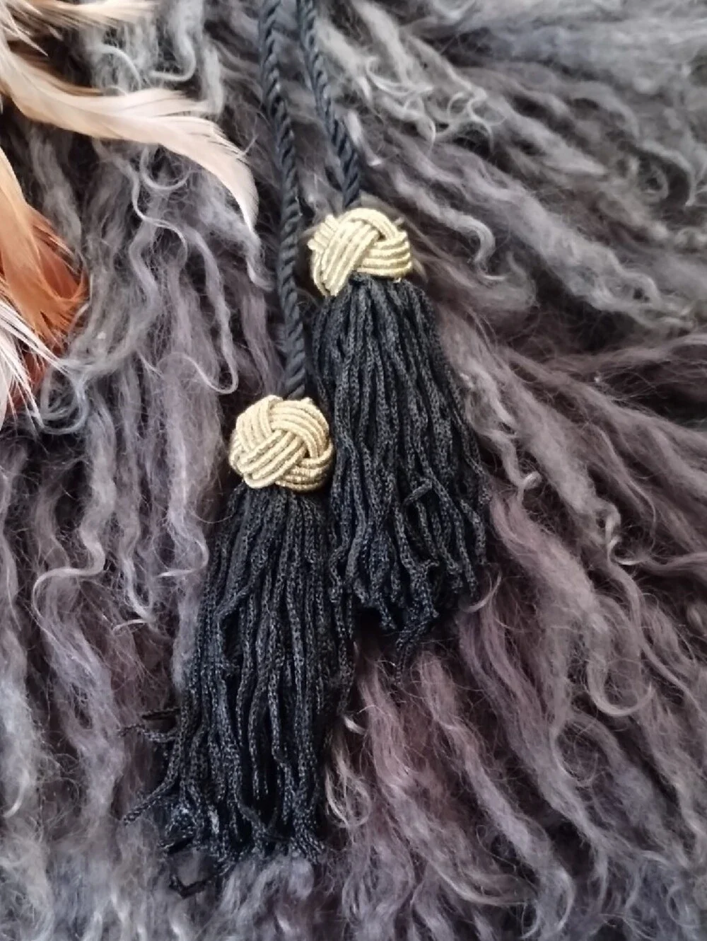 Boho Feather Beaded Evening Bag in Black and Brown
